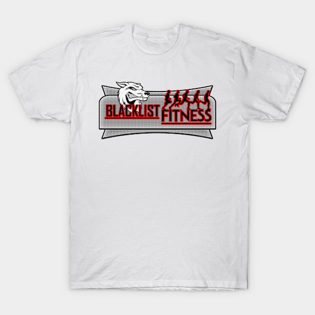 Blacklist Fitness Logo (Gray) T-Shirt by BLACKLIST